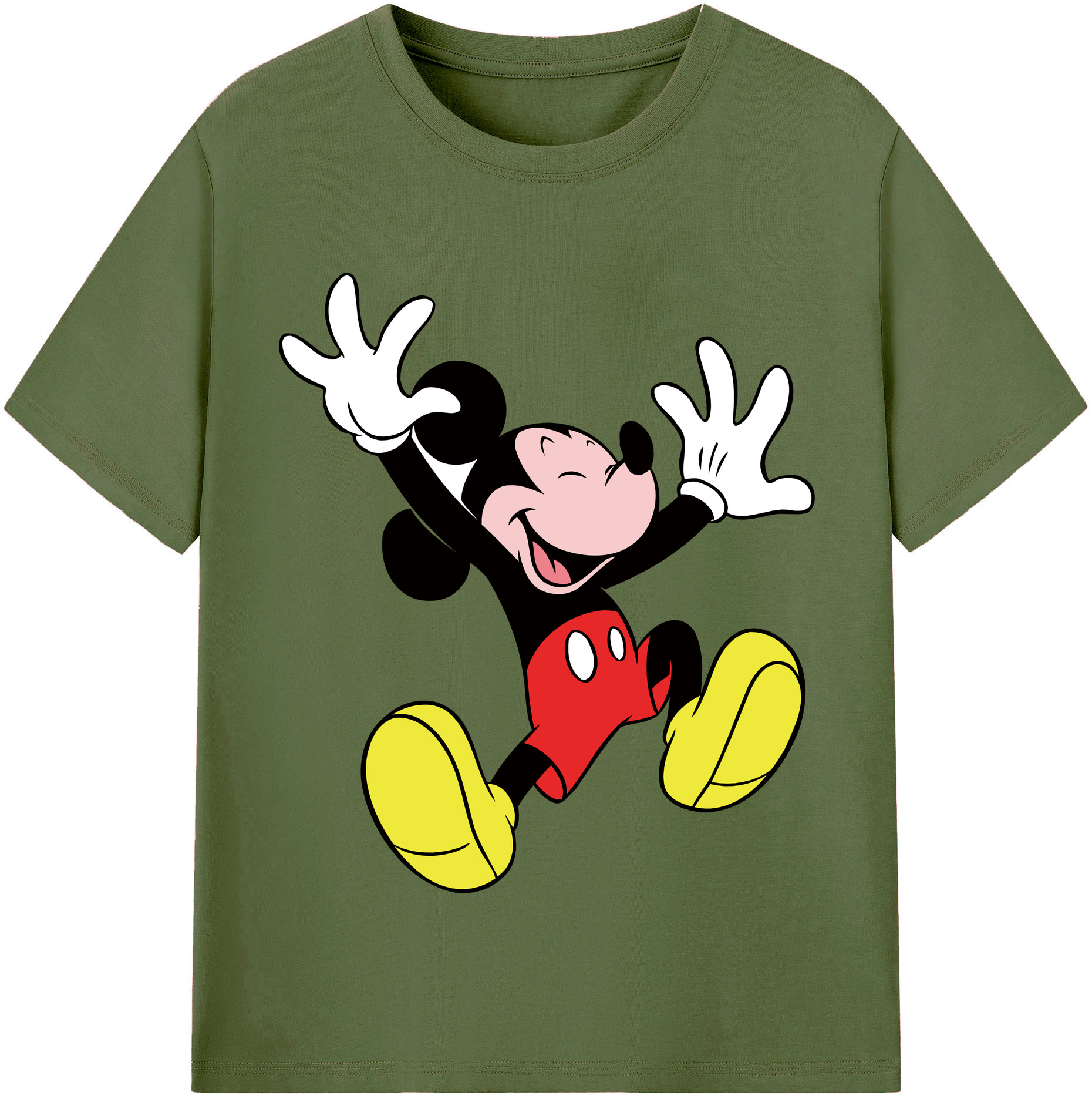 （画像用） ミッキーマウス Mickey Mouse 綿100％半袖Tシャツ（フロントプリント）